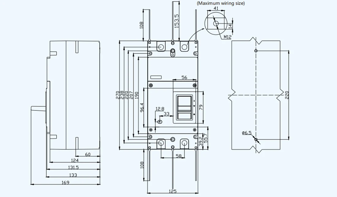 400A 2pole DC1500V Circuit Breaker