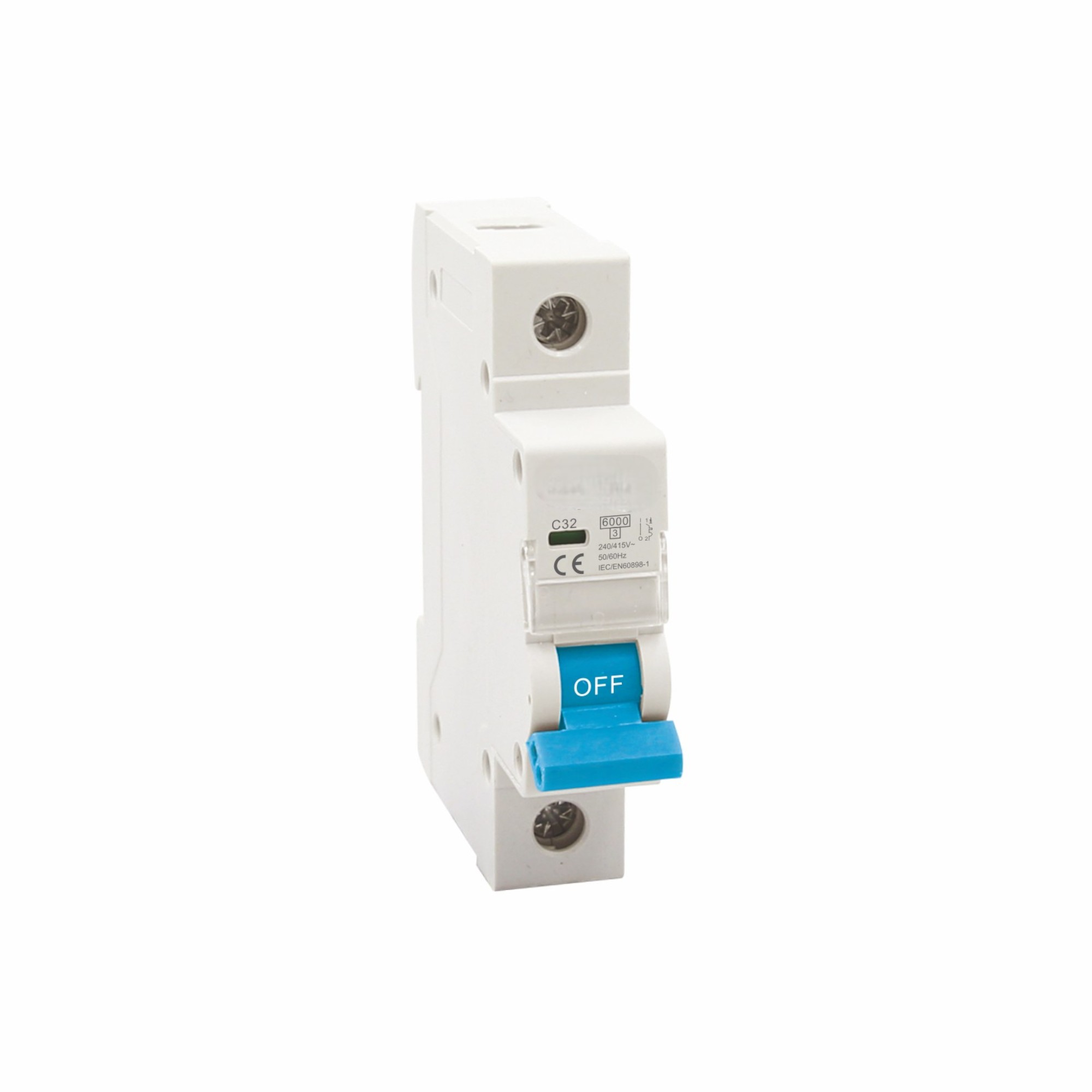 Termisk magnetisk AC MCB | 1p-4p | 1-63a | B/c/d kurver | 415v | IEC/EN 60898-1