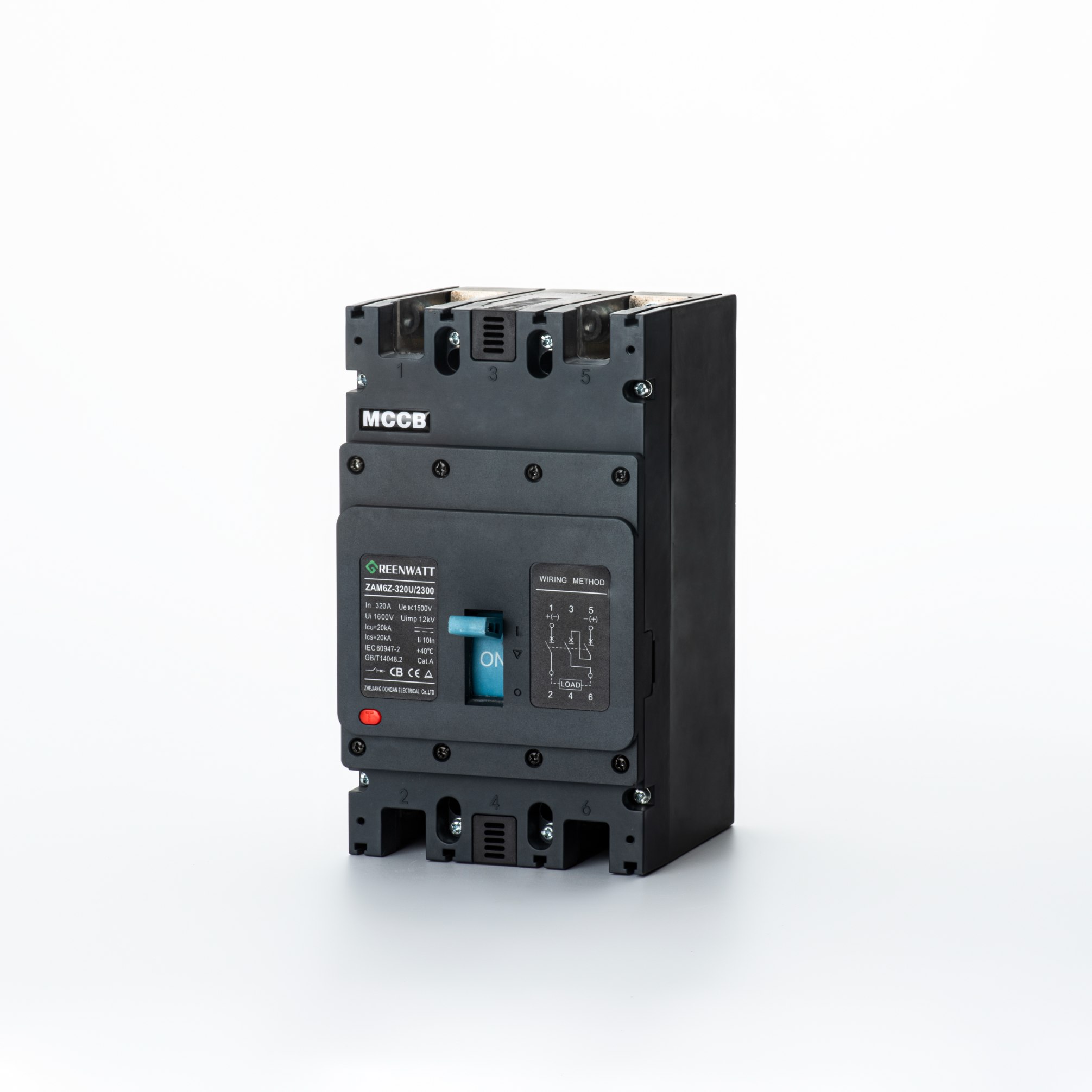 TSM2 -serien MCCB | 1600a | 400v Ac | Overstrøm/kortslutning/UV-beskyttelse | IEC60947-2