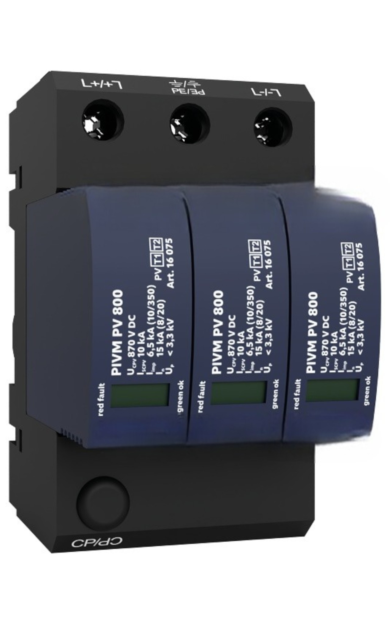Type 1+2 PV SPD | Y-forbindelse | Ingen back-up sikring | LPL III - IV