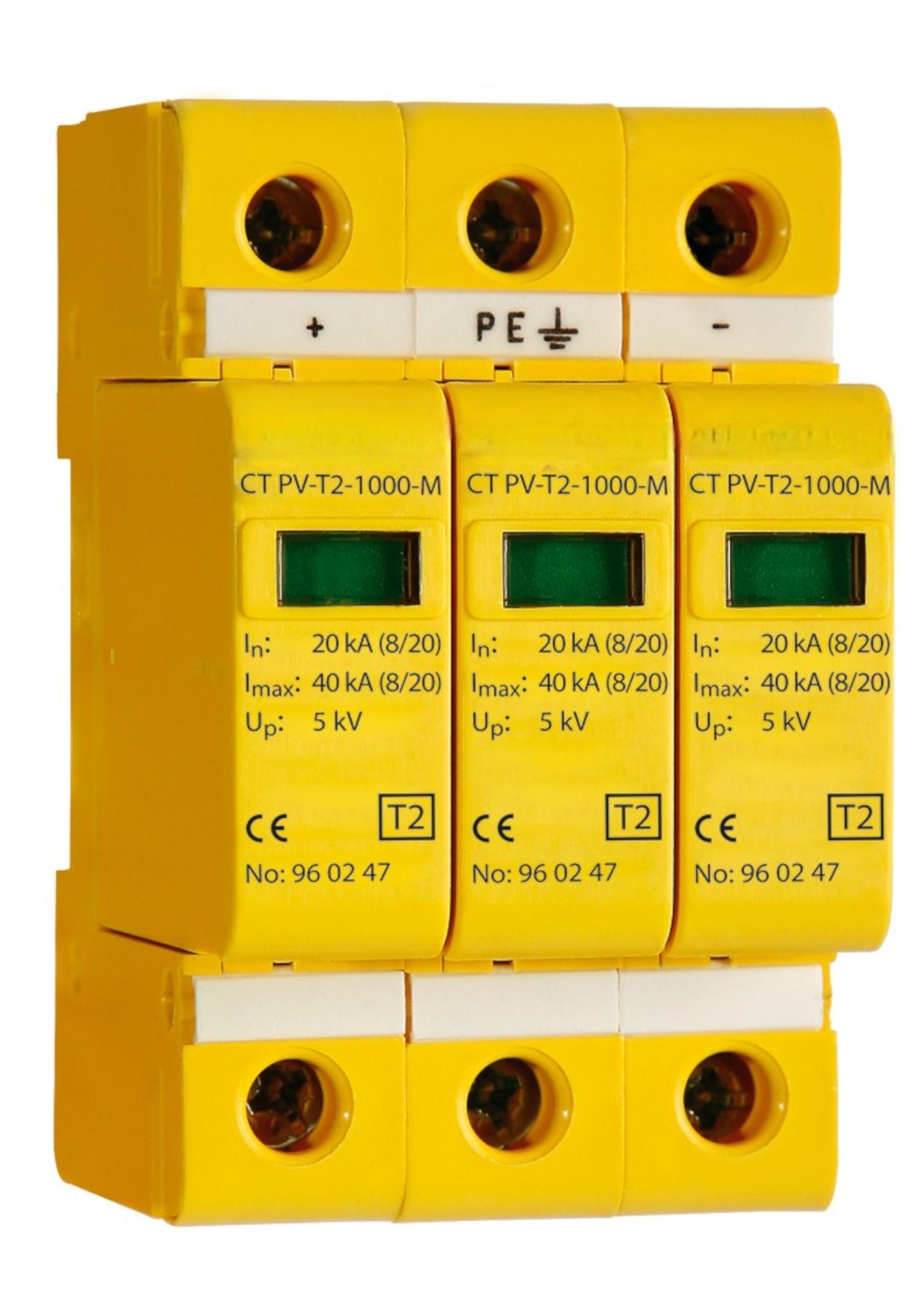 Type 2 DC Surge Protective Device Med Remote Skiftkontakt | DIN-RAIL, IP20
