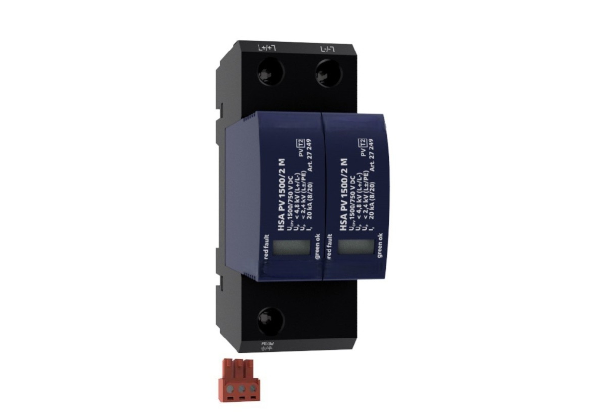 Type 2 PV Surge Arrester (U/Y -forbindelse) | Ingen back-up sikring | Fjernovervågning